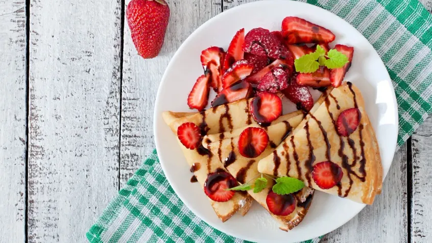 Erdbeer-Crêpes